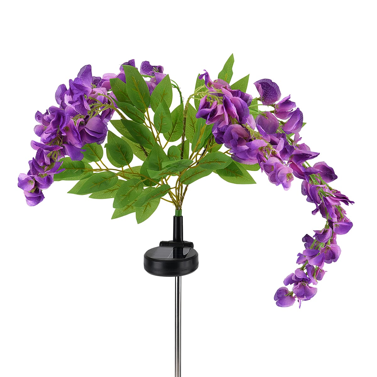 Livmore Purple Wisteria Flower Solar Lights with 4 Heads image number 4