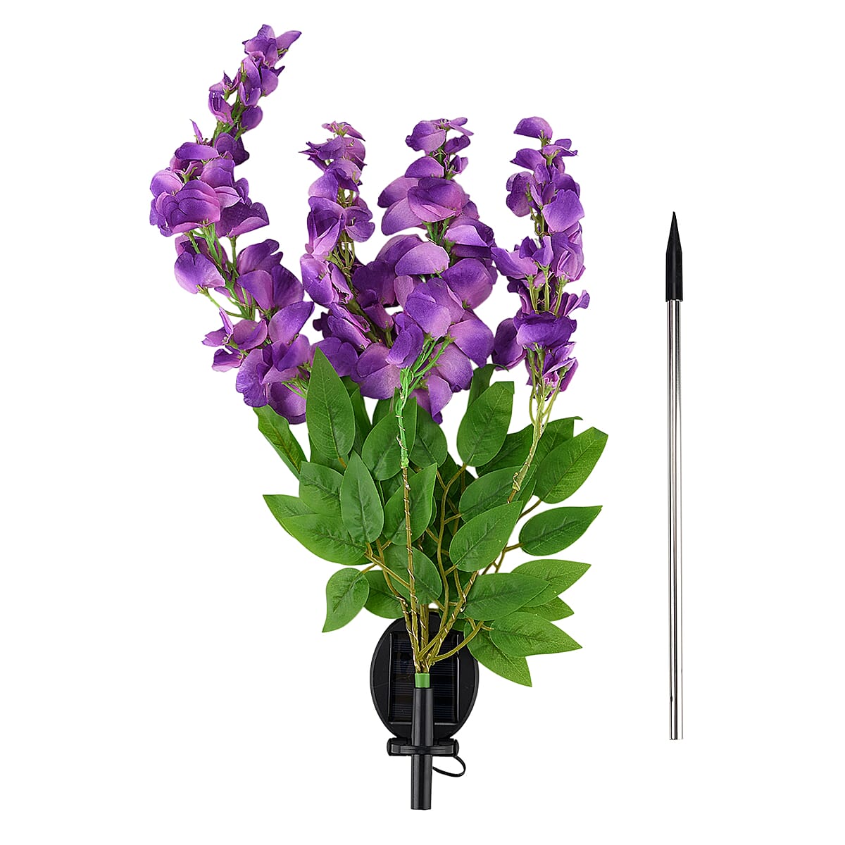 Livmore Purple Wisteria Flower Solar Lights with 4 Heads image number 5