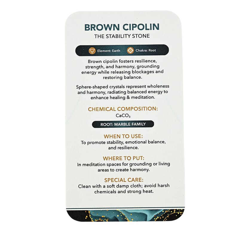 Cipolin Brown Sphere (Ball) -Small 1238ctw