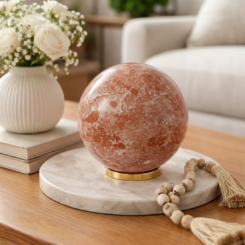 Cipolin Dark Orange Sphere (Ball) -Small 748ctw