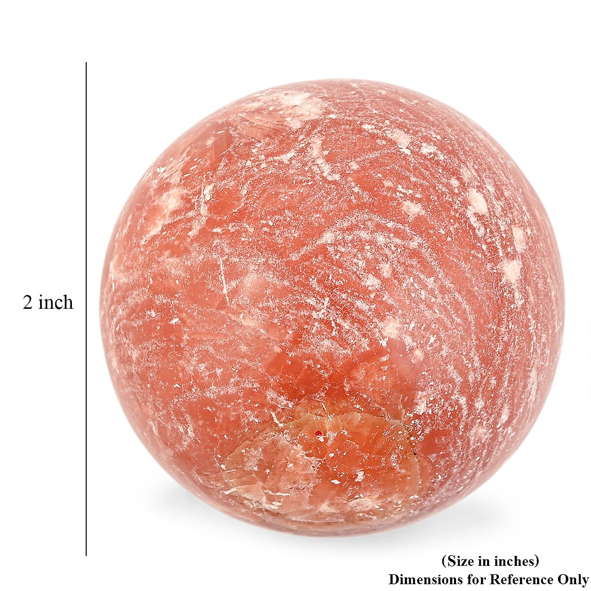 Cipolin Dark Orange Sphere (Ball) -Small 748ctw