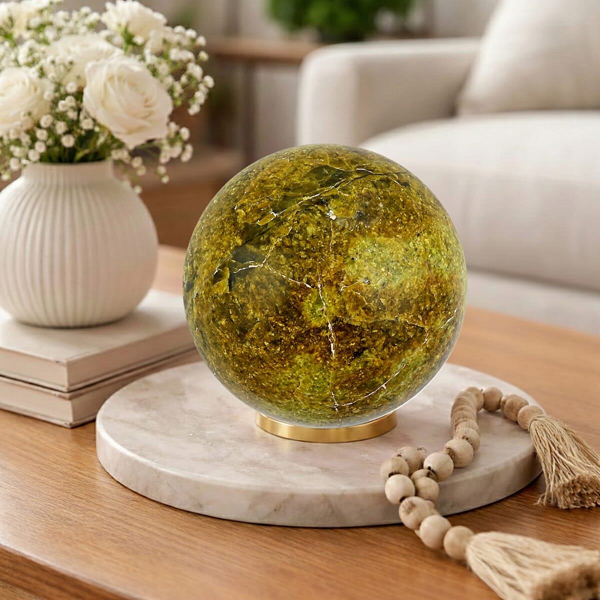 Green Opal Sphere (Ball) -Small 766ctw image number 1