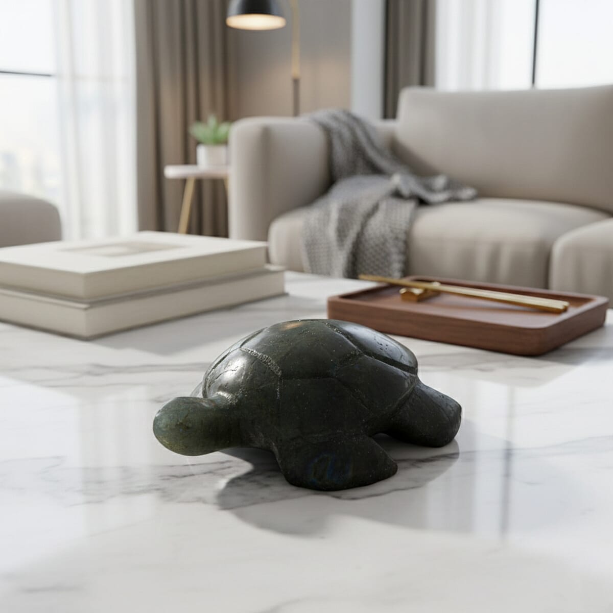 Labradorite Turtle Shape -Medium 576ctw image number 1