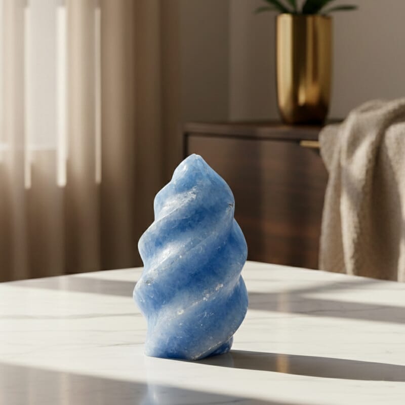 Blue Calcite Flame -Medium 2518ctw