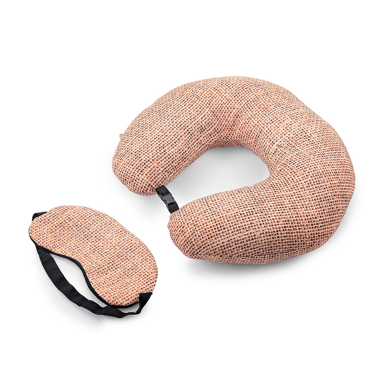 Brown Cat Digital Printed 3-Piece Travel Set with Tote Bag, Neck Pillow and Eye Mask