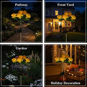 Livmore Yellow Daisy Flower Solar Lights with 7 Heads