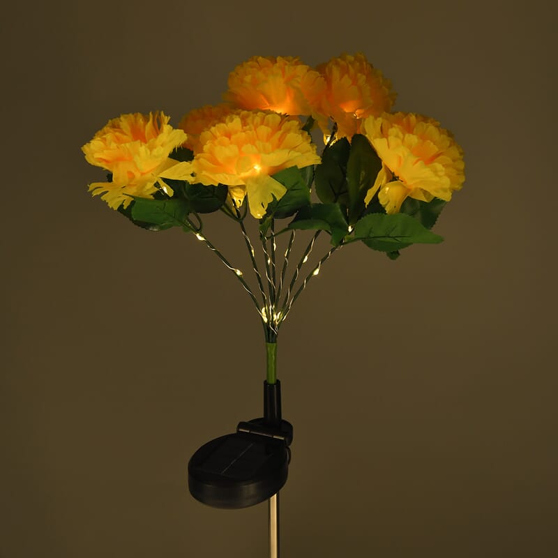 Livmore Yellow Daisy Flower Solar Lights with 7 Heads