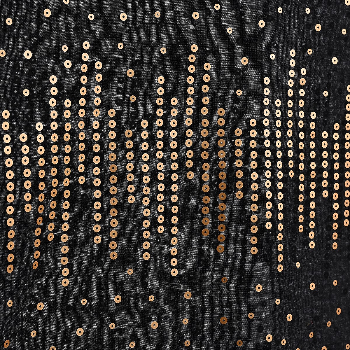 La Marey Striking Black Sequined Scarf image number 2