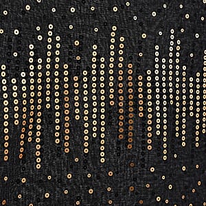 La Marey Striking Black Sequined Scarf