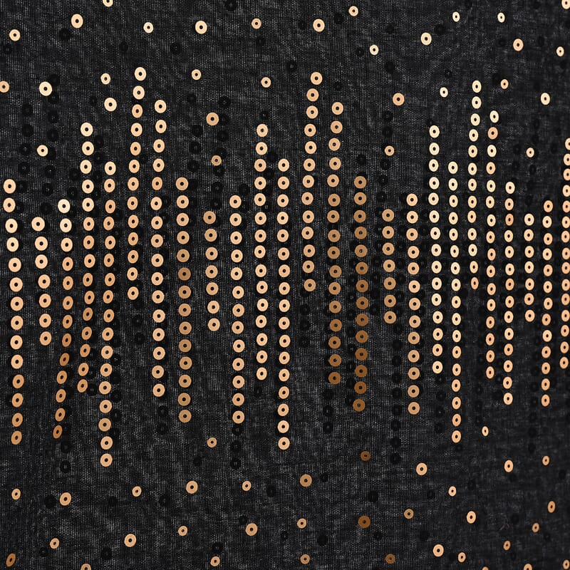 La Marey Striking Black Sequined Scarf