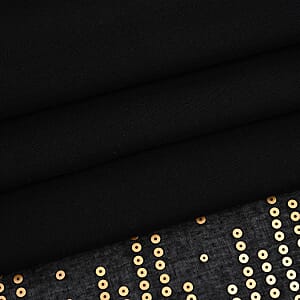 La Marey Striking Black Sequined Scarf