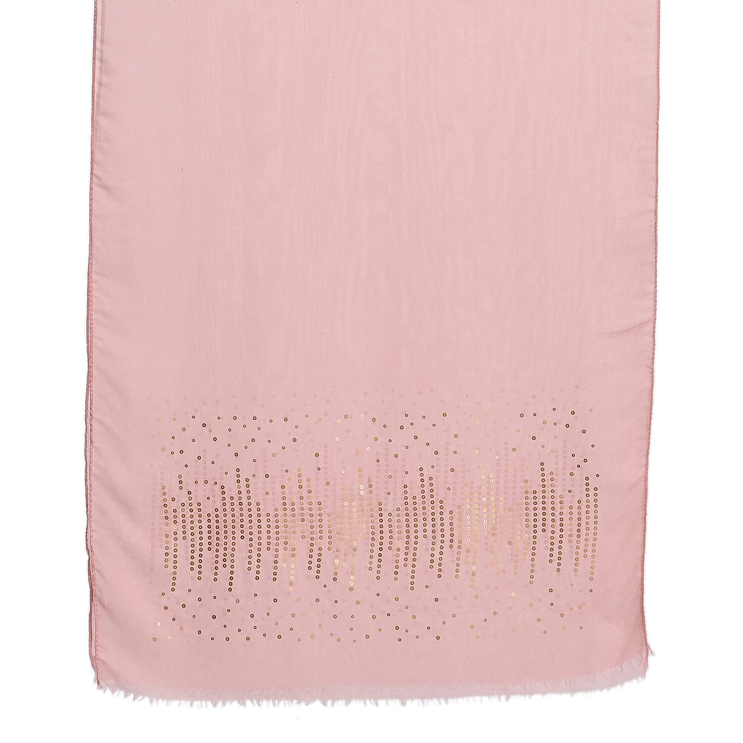 La Marey Charming Pink Sequined Scarf