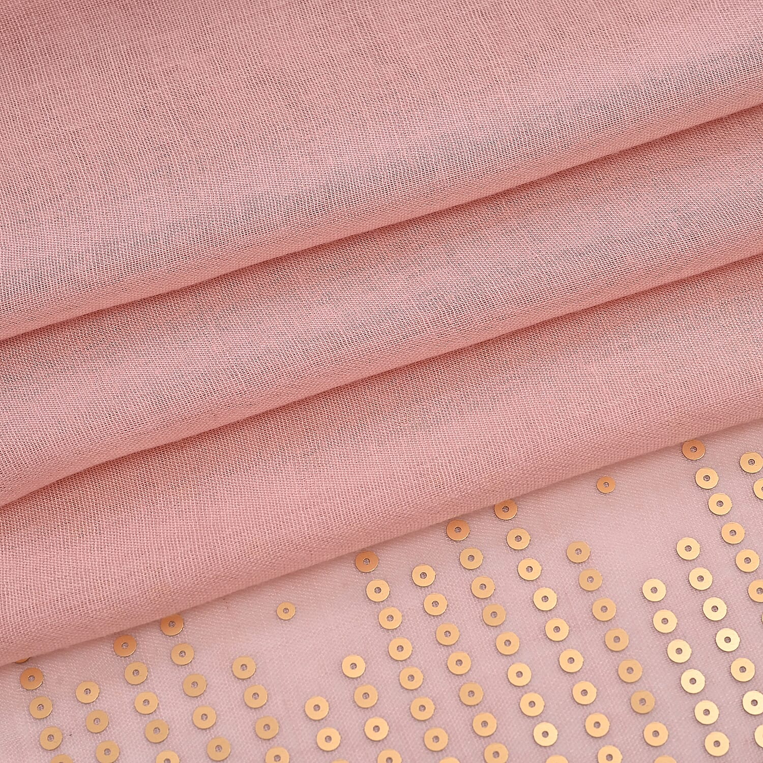 La Marey Charming Pink Sequined Scarf
