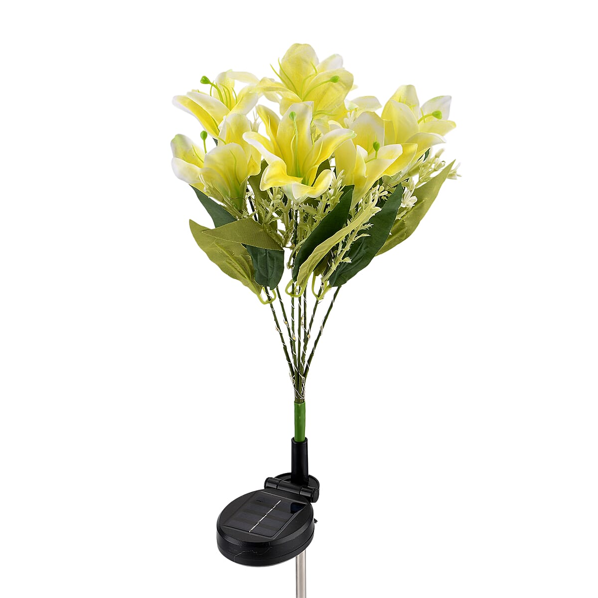Livmore Yellow Lily Flower Solar Lights with 7 Heads image number 4