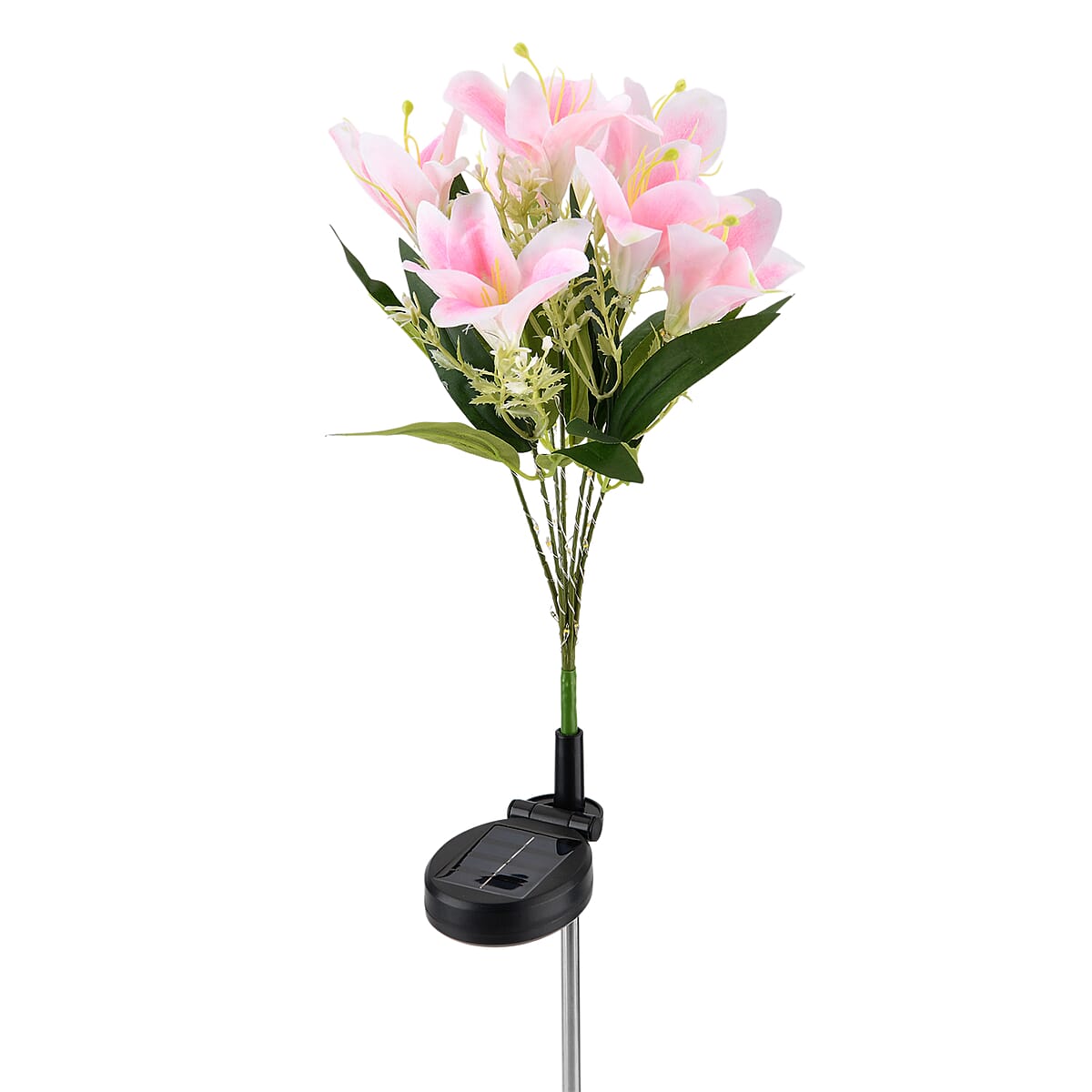 Livmore Pink Lily Flower Solar Lights with 7 Heads image number 4