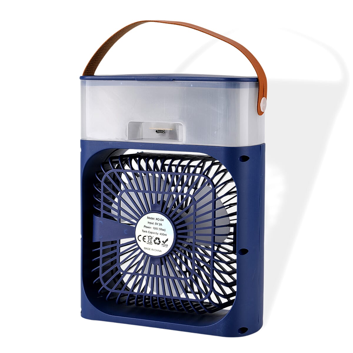 Livmore Blue Multifunctional 5 Hole Humidifier Fan with Handle and Flashing Light image number 6