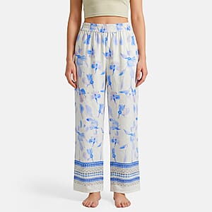 La Marey Blue Breezy Printed Pants - One Size Fits Most