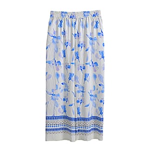 La Marey Blue Breezy Printed Pants - One Size Fits Most
