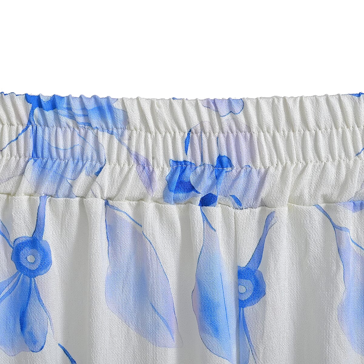 La Marey Blue Breezy Printed Pants - One Size Fits Most image number 3