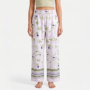 La Marey Green Breezy Printed Pants - One Size Fits Most