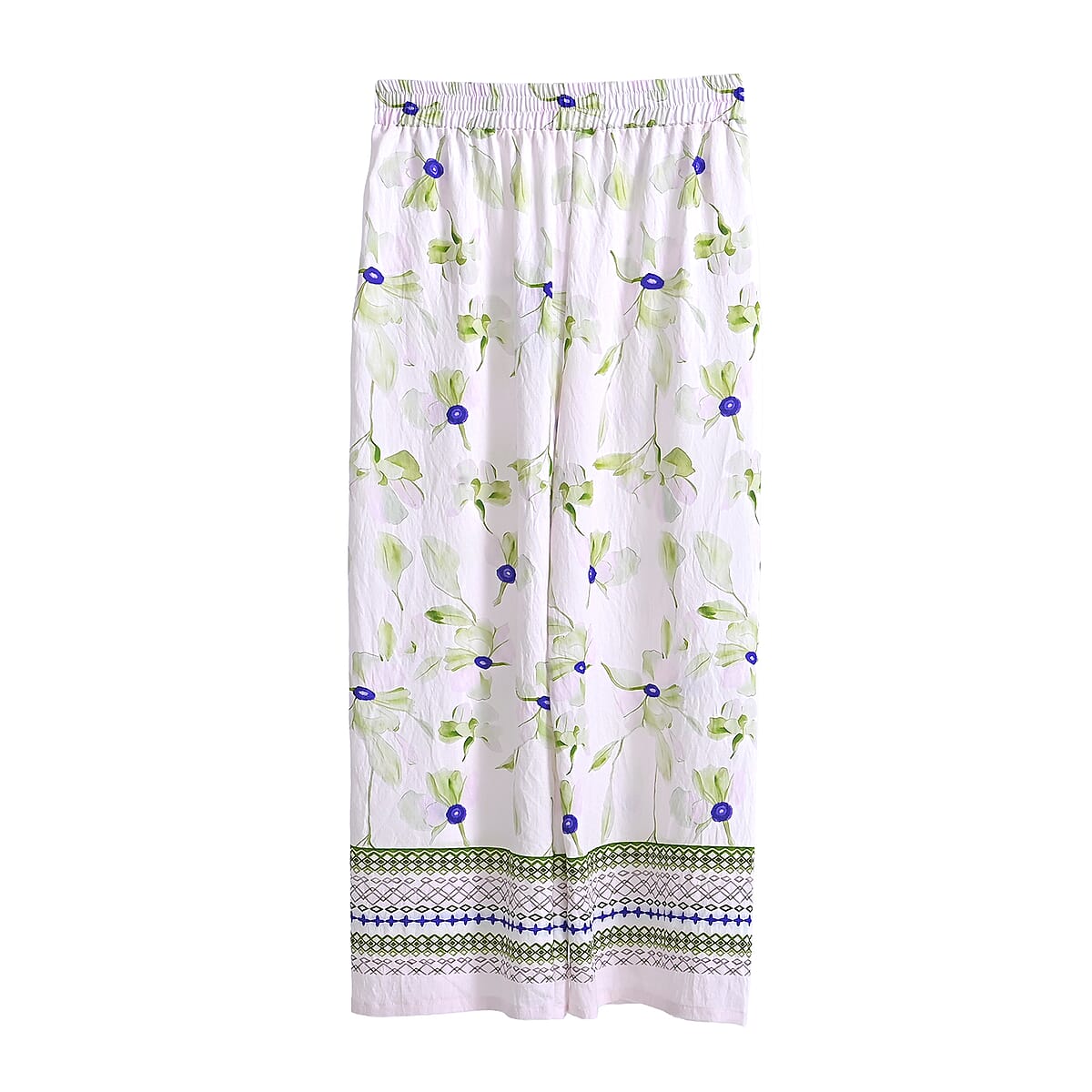 La Marey Green Breezy Printed Pants - One Size Fits Most image number 2