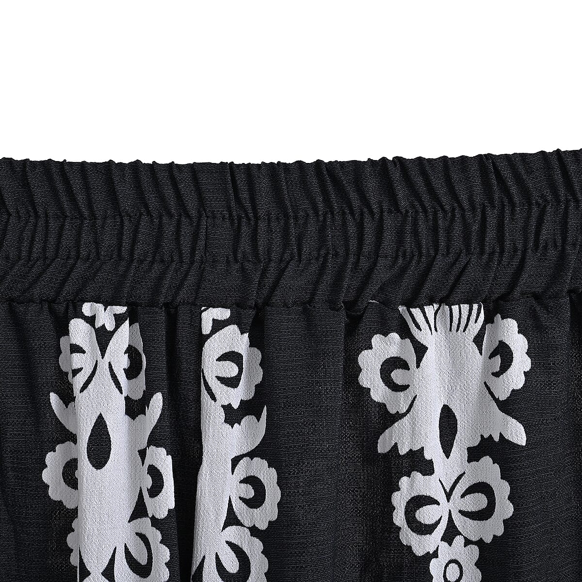 La Marey Black Breezy Printed Pants - One Size Fits Most image number 3