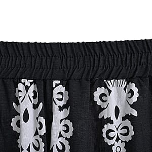 La Marey Black Breezy Printed Pants - One Size Fits Most