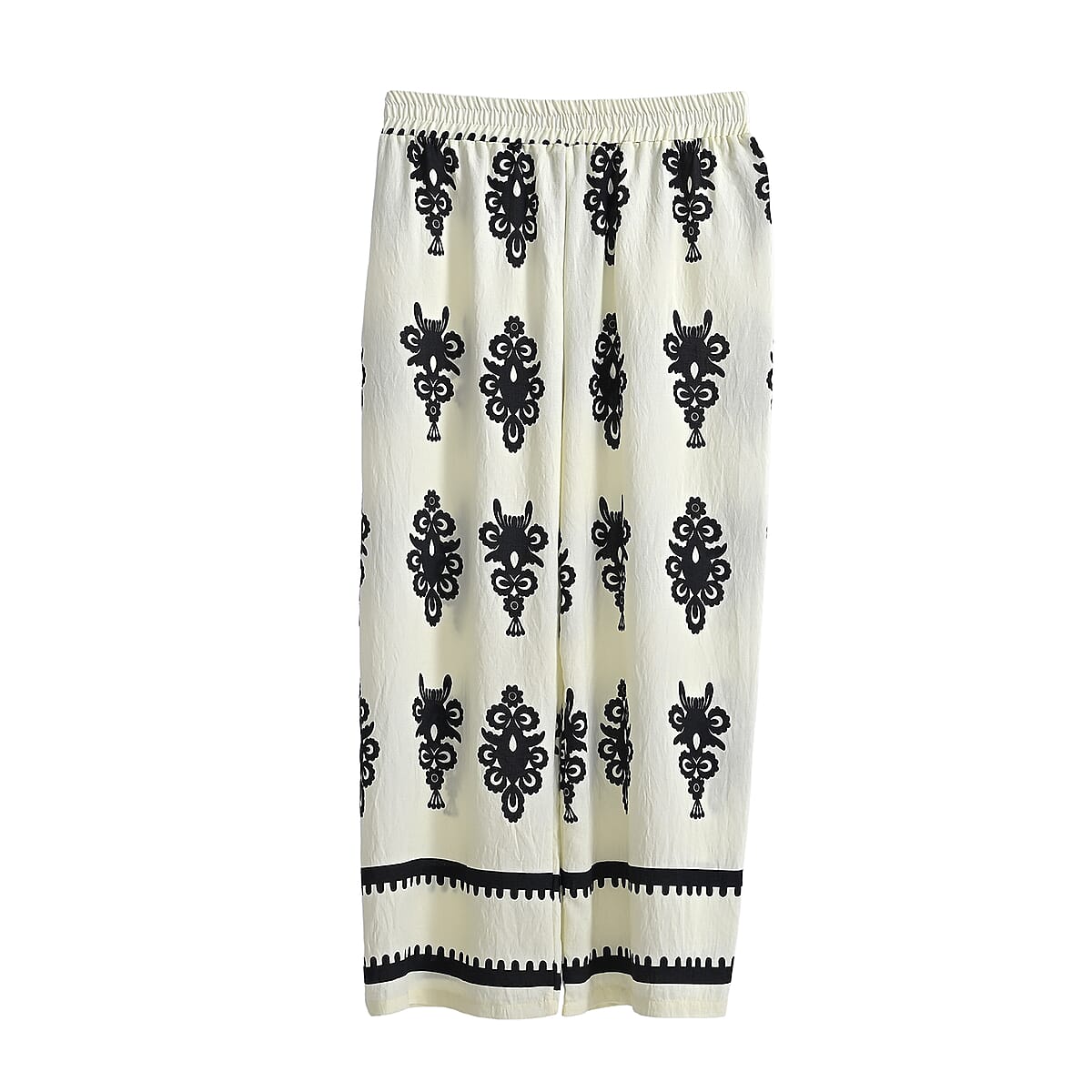 La Marey Yellow Breezy Printed Pants - One Size Fits Most image number 2