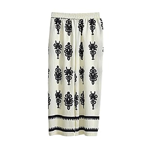 La Marey Yellow Breezy Printed Pants - One Size Fits Most