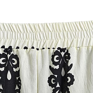 La Marey Yellow Breezy Printed Pants - One Size Fits Most