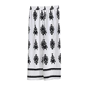 La Marey White Breezy Printed Pants - One Size Fits Most