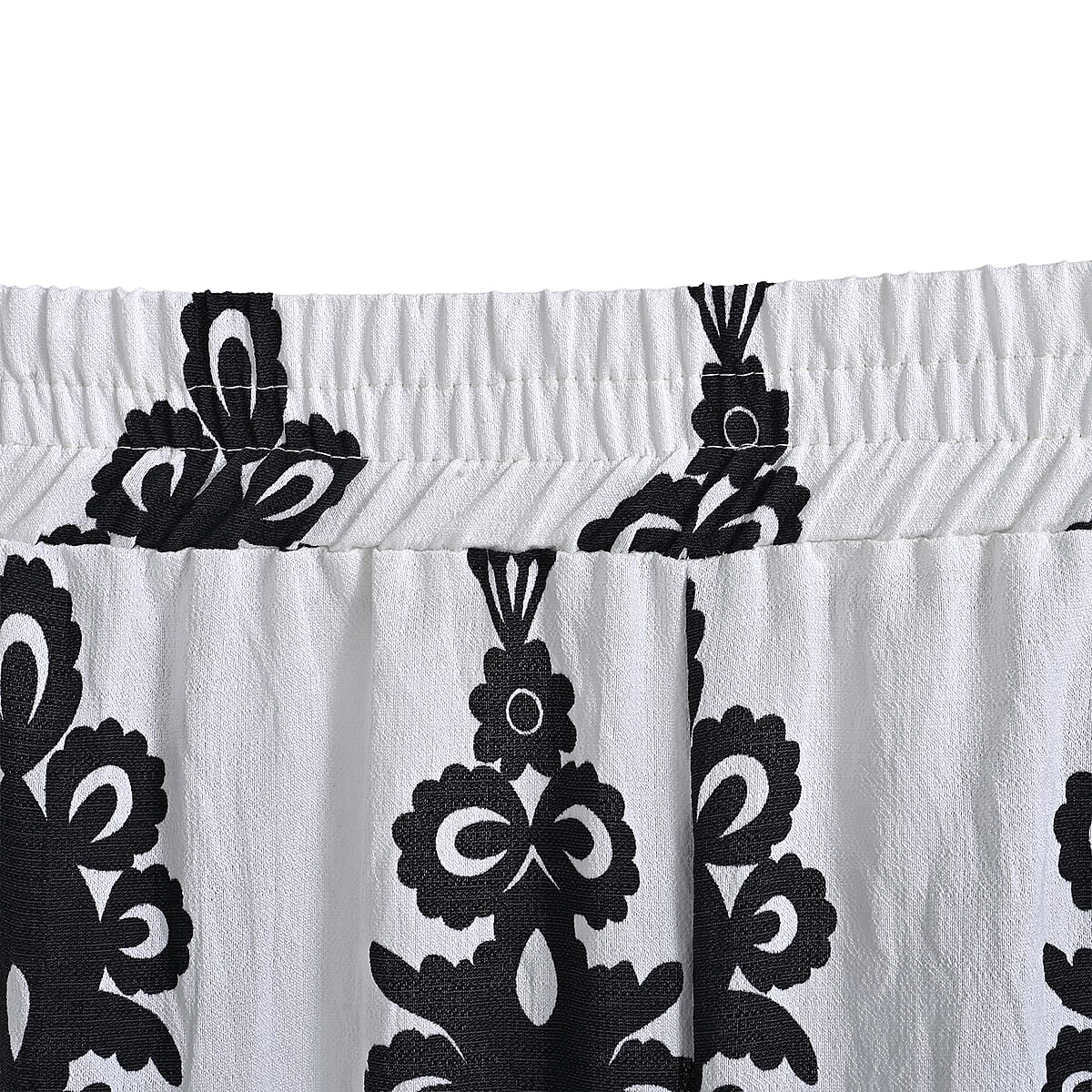 La Marey White Breezy Printed Pants - One Size Fits Most image number 3