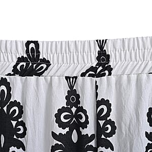 La Marey White Breezy Printed Pants - One Size Fits Most