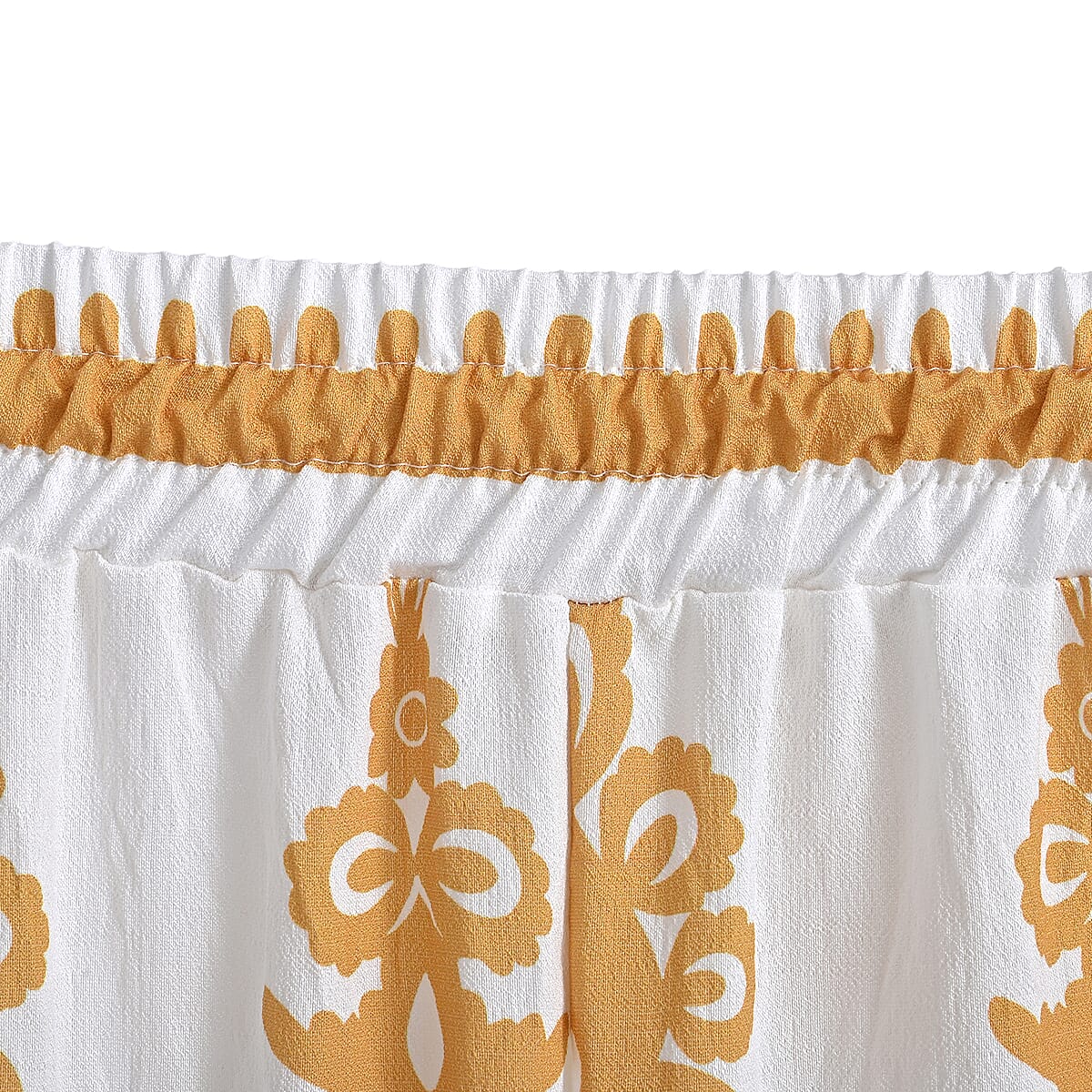 La Marey Gold Breezy Printed Pants - One Size Fits Most image number 3