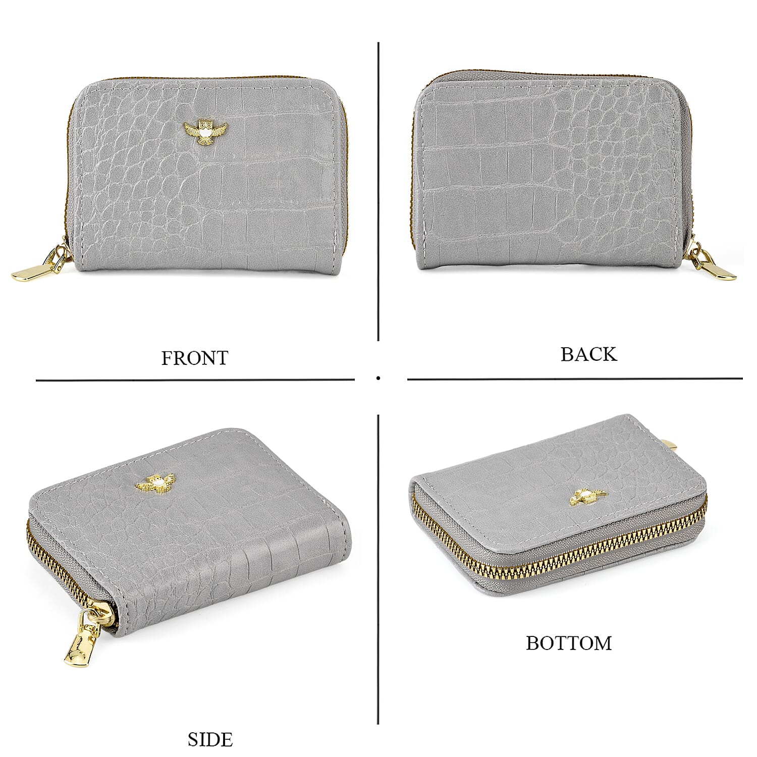 La Marey Red Faux Leather 4-pieces RFID Card Bag