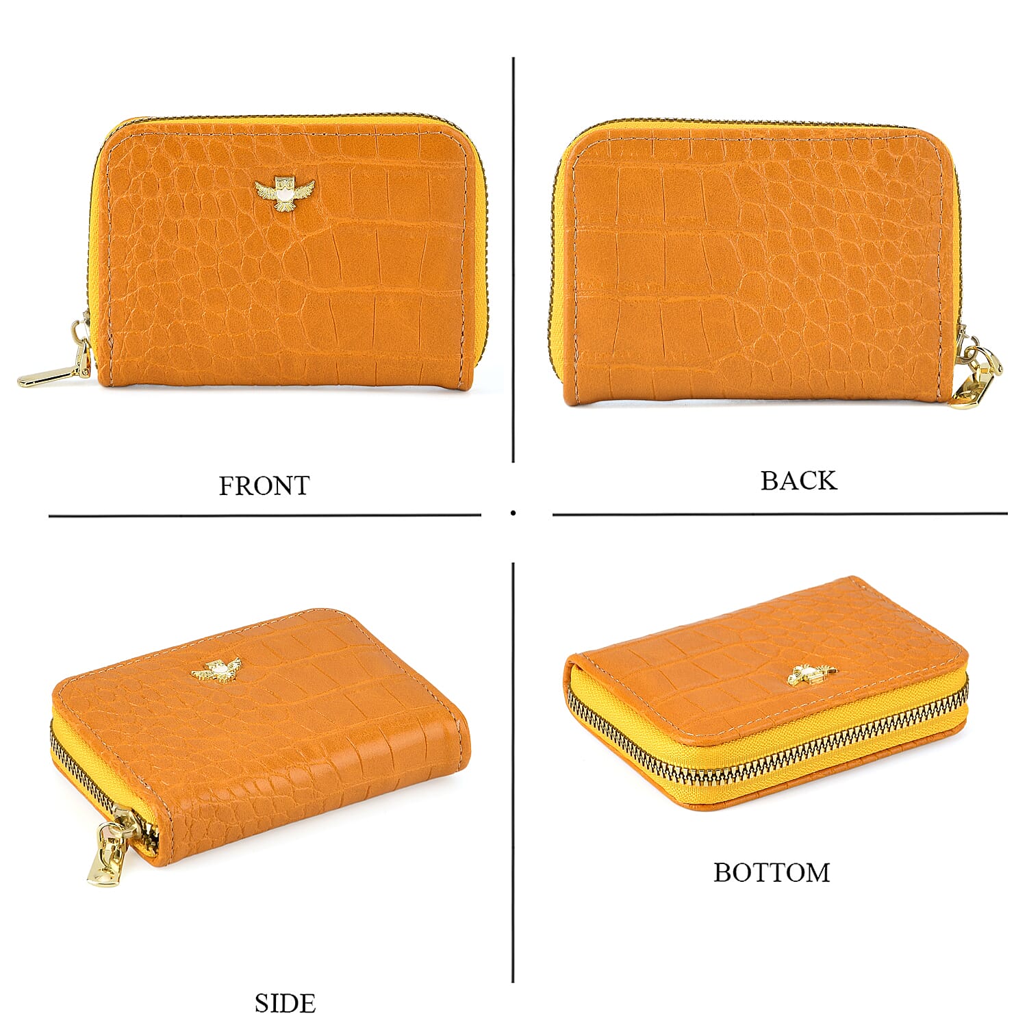 La Marey Red Faux Leather 4-pieces RFID Card Bag