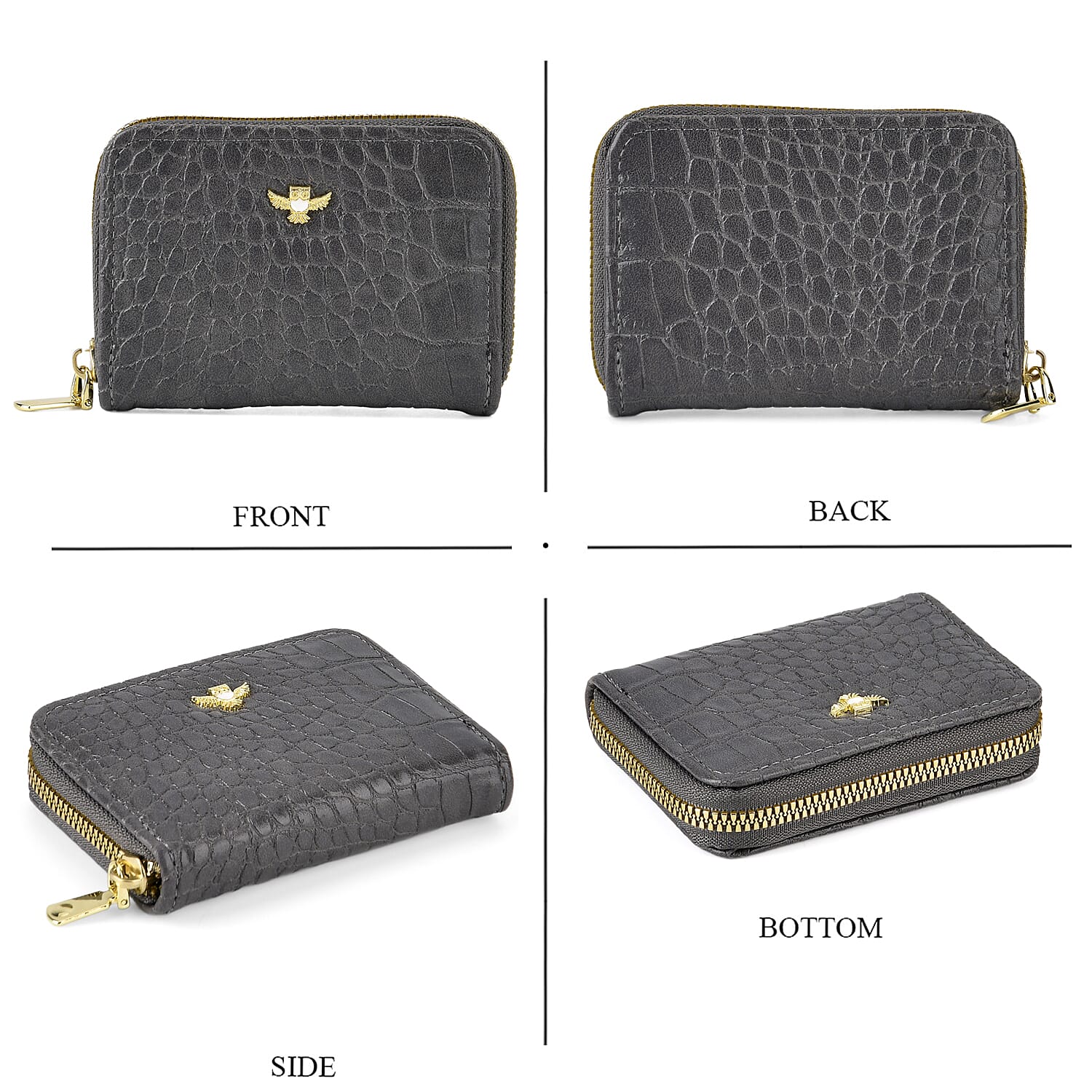 La Marey Red Faux Leather 4-pieces RFID Card Bag
