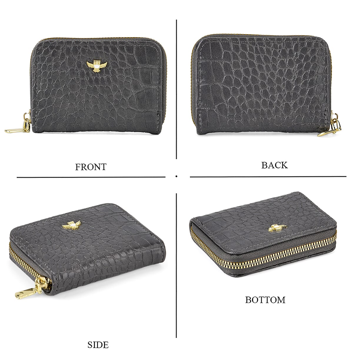 La Marey Red Faux Leather 4-pieces RFID Card Bag image number 3