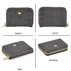 La Marey Red Faux Leather 4-pieces RFID Card Bag