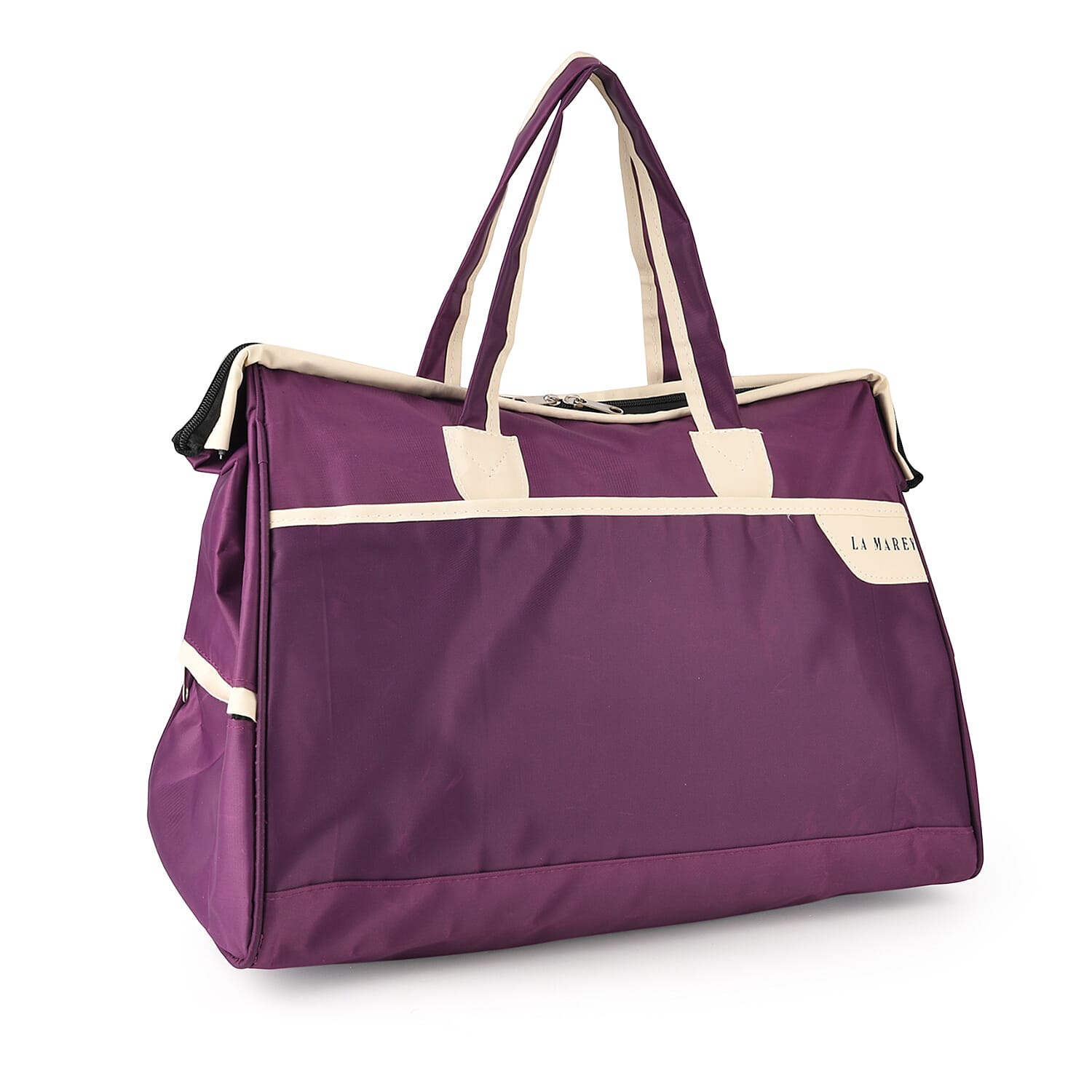 La Marey Purple Oxford Cloth Travel Duffle Bag