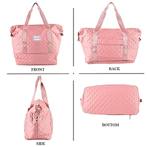 La Marey Pink Polyester Tote Bag
