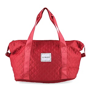 La Marey Red Polyester Tote Bag