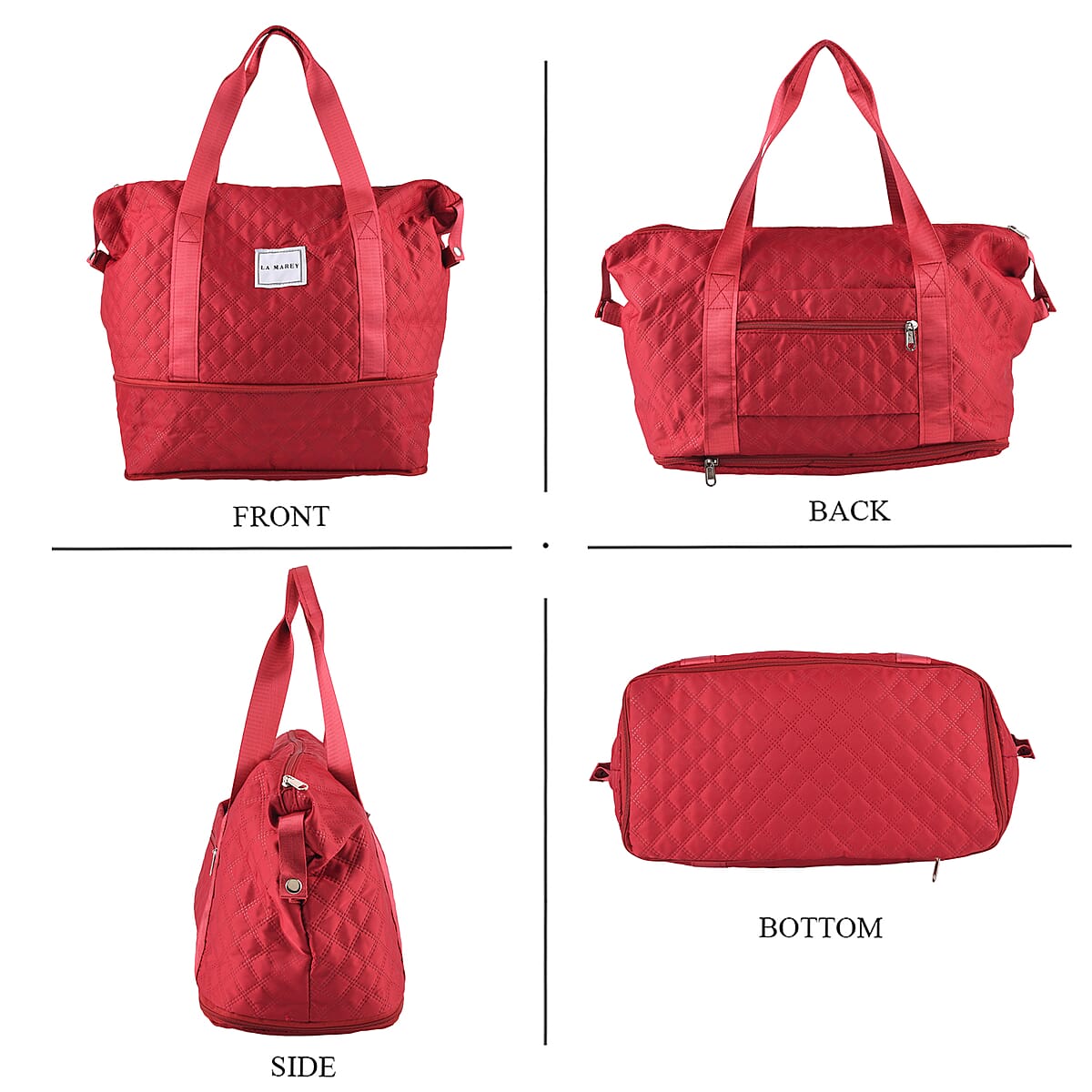 La Marey Red Polyester Tote Bag image number 1