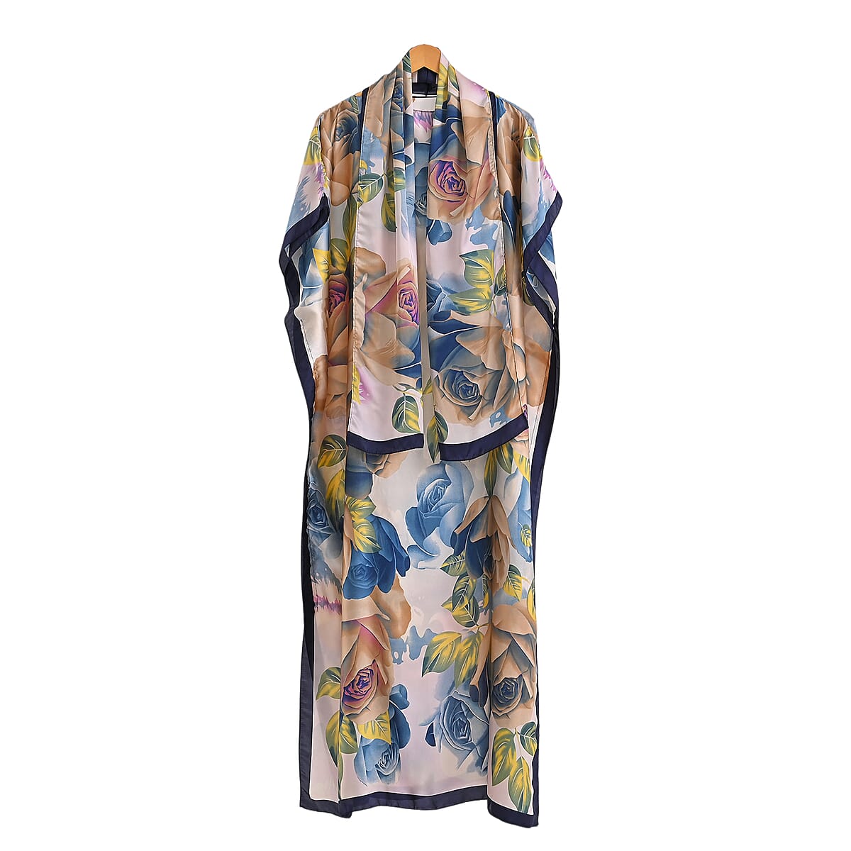 La Marey Black Long Kaftan (70.9x35.4) image number 2