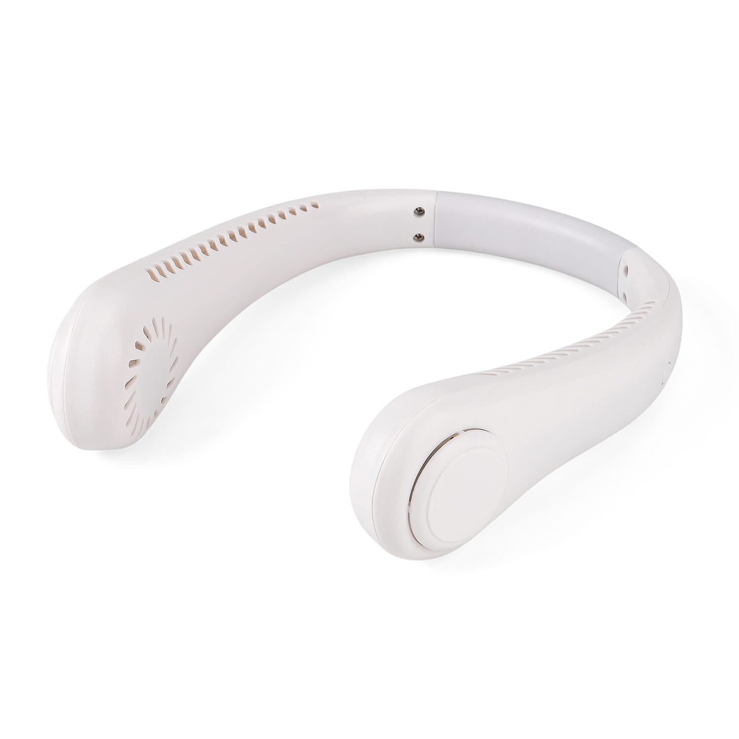 Livmore White Rechargeable Portable Neck Fan
