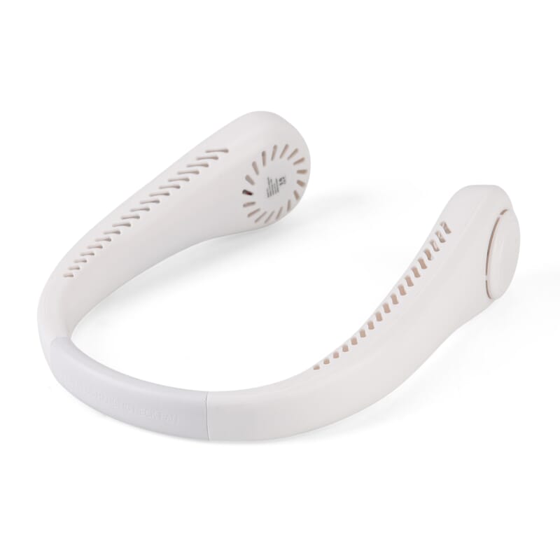 Livmore White Rechargeable Portable Neck Fan