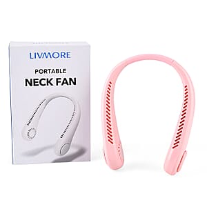 Livmore Pink Rechargeable Portable Neck Fan