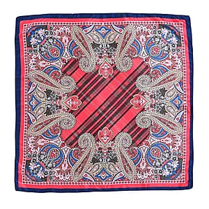 La Marey Purple, Orange and Sky Blue Set of 3 Paisley Print Scarf