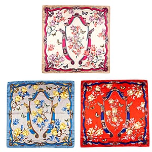 La Marey Multi Color Set of 3 Floral Print Scarf