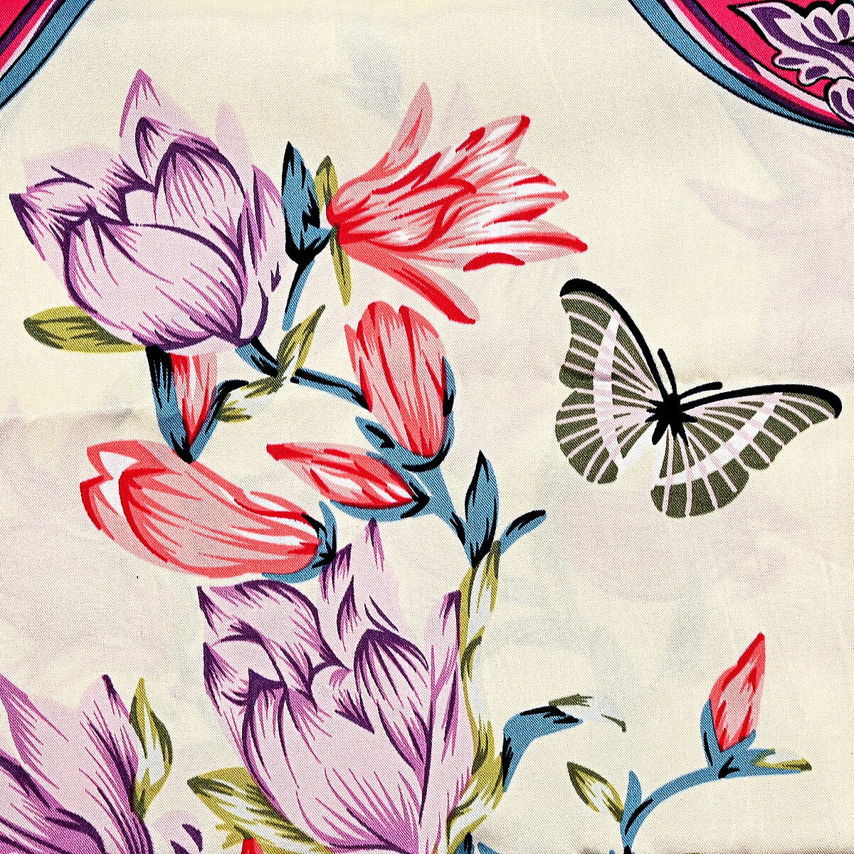 La Marey Multi Color Set of 3 Floral Print Scarf image number 4